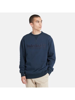 Timberland Established 1973 Embroidered Log Erkek Lacivert Sweatshirt