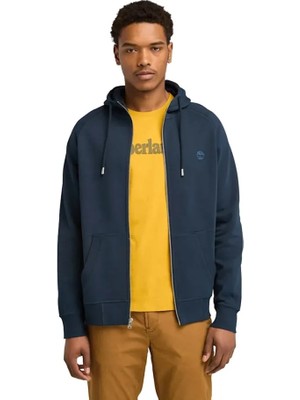 Timberland Exeter Rıver Brushed Back Full Zip Hoodi Erkek Lacivert Sweatshirt TB0A2BNBZ021