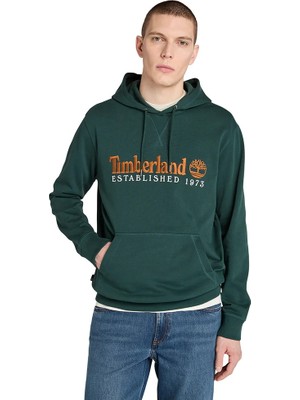 Timberland Establıshed 1973 Embroidered Logo Loopba Erkek Koyu Yeşil Sweatshirt TB0A5MX83171