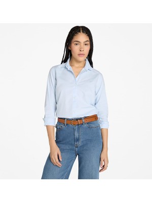 Timberland Oxford Long-Sleeve Shirt Kadin Mavi Gömlek TB0A4153B021