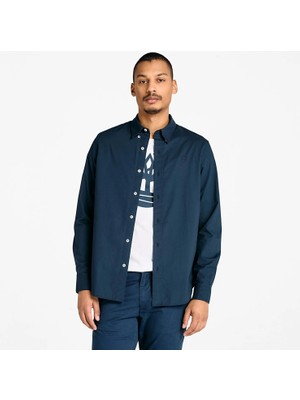 Timberland Long Sleeve Stretch Poplin Shirt Erkek Koyu Mavi Gömlek TB0A6GRH4331