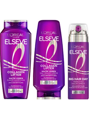 Vionna Elseve Collagen Lifter Elseve Collagen Lifter Şampuan, Saç Kremi, Saç Spreyi Komple Bakım Seti