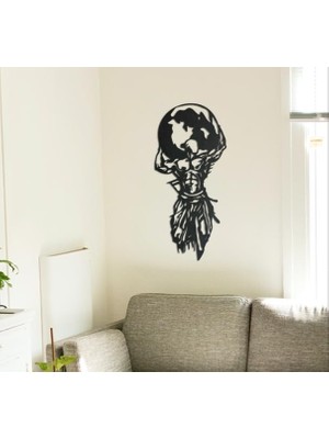 Vionna Bcdhomedecor, Atlas Metal Duvar Dekoru – Modern Estetik Dekoratif Set – Büyük Asılı Heykel – Dış Mekan Panel Sanatı ve Rustik Poster (23-50CM)