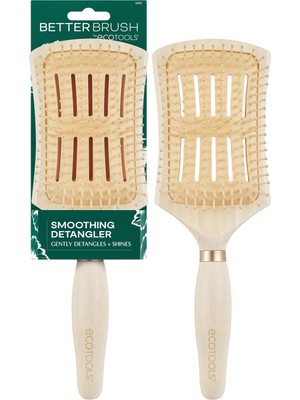 Vionna Ecotools Düzeltici Detangler Saç Fırçası, Islak Veya Kuru Saçlar Için Fırça, Ağrısız Dolaşık Açma, Stil ve Pürüzsüz Saçlar, Yenilenebilir Bambu ve Esnek Kıllar, Vegan ve Zulüm Içermez, 1 Adet