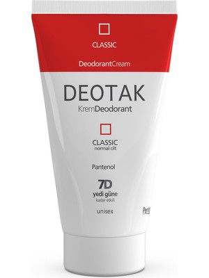 Vionna Deotak Classic Koruma 7 Güne Kadar Etkili Hassas Ciltler Için Kadın - Erkek Kullanım Krem Deodorant 35 ml