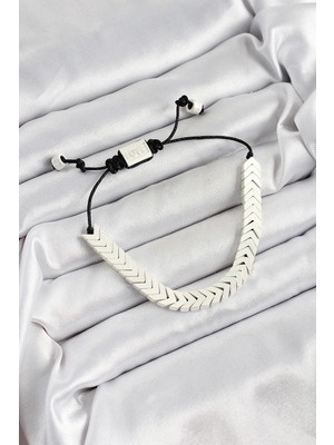 Lovesta Home Pirinç Asansörlü Beyaz Juju Kadın Bileklik TJ-BB7188