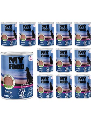 Vionna Myfood Yetişkin Köpek Biftekli Pate 400 gr x 12 Adet