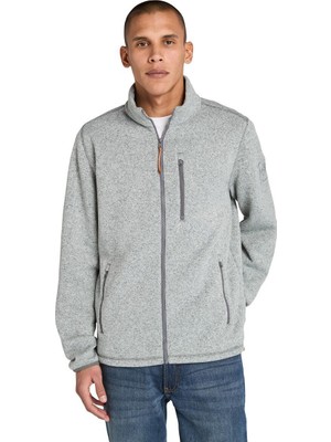 Timberland Melange Fleece Erkek Gri Dik Yaka Ceket