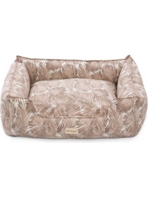 Vionna Pet Comfort Alpha Merta Açık Kahverengi-Beyaz Köpek Yatağı L 85X105CM