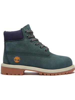 Timberland Premium 6 Inch Lace Up Waterproof Çocuk Yeşil Bot