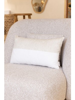 Vionna Koza Home Pure Beyaz Krem Dekoratif Boncuk Elyaf Iç Dolgulu Kırlent 30X50 4840