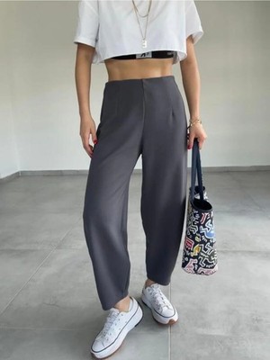 Paw Garage Kemersiz Balon Pantolon, 4 Mevsim, Krep Kumaş, Full Likralı