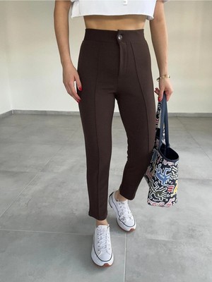 Paw Garage Çimalı Dar Paça Palazzo Pantolon, En Boy Likralı, 36-50 Beden Arası, Iş Pantolonu