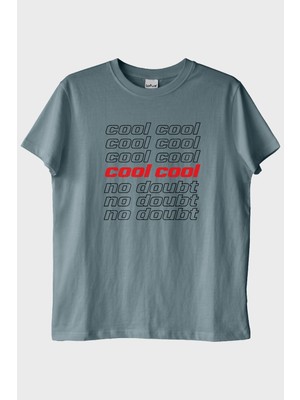 Lofux Cool No Doubt Mavi Tişört