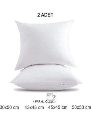 Vionna Vionel Home Premium Kare Kırlent Iç Yastık 1.kalite Elyaf Dolgulu Oyuncu Koltuk Yastığı (2, 50X50)