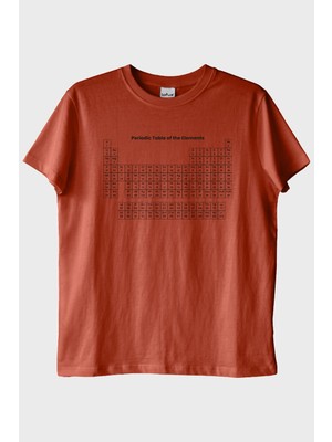 Lofux Periodic Table Of The Elements Baskılı Kiremit Tişört