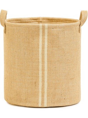 Vionna Ocean Home Textile Çizgili Jüt Sepet 20 x 20 cm
