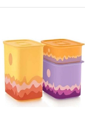 Vionna Tupperware Su Serisi Saklama Kabı Set Gündoğumu 3' Lü Set