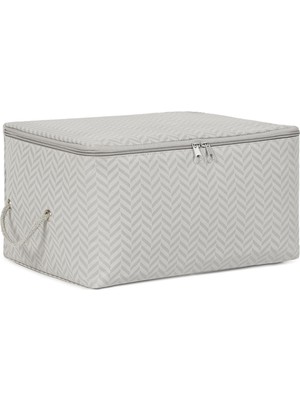 Vionna Ocean Home Textile Küçük Boy Gri Balıksırtı Hurç 30 x 22 x 18 cm