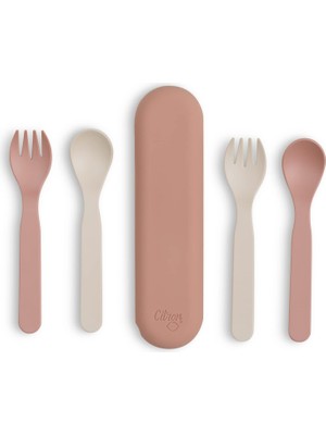 Vionna Citron Citron Bio-Based 2'li Çatal Kaşık Takımı ve Kutusu - Pink/cream 1196960