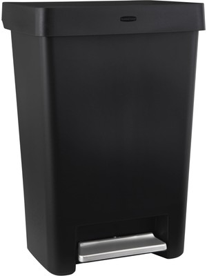 Vionna Rubbermaid Kapaklı Mutfak Çöp Kovası, 13 Galon, Siyah, Ev/mutfak/daire/garaj Için Çöp Kovası