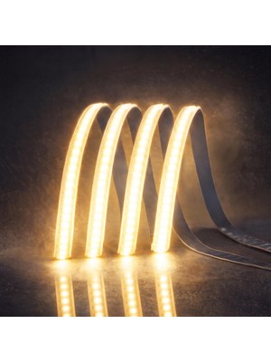 Vionna Cata CT-4541G Cob Şerit LED 12V Metrede 216 Çipli Kesintisiz Noktasız Iç Mekan Aydınlatma - 5 Metre Günışığı 3200K