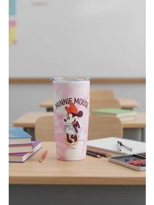 Vionna Miniso Minnie Mouse Lisanslı Batik Desenli Paslanmaz Çelik Bardak - 860 Ml, 2015938410102