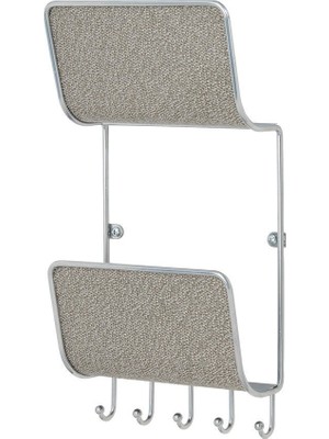 Vionna Interdesign Mektupluk,anahtarlık,askılık 2 Katlı Metalik Gri