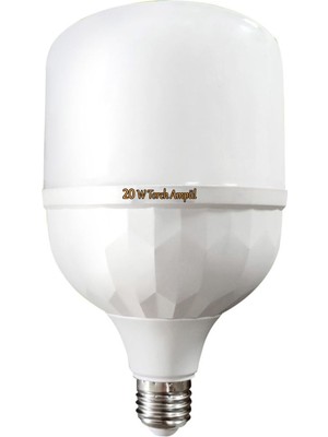 Vionna Tasarruflu Torch Ampul 20 W LED Lamba Beyaz E27 Duy 25.000 Saat Uzun Ömürlü 220 Volt Elektrik 1 Adet