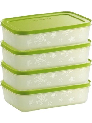 Vionna Tupperware Alaska 4'lü Buzdolabı Saklama Kabı Yatay 1 Lt