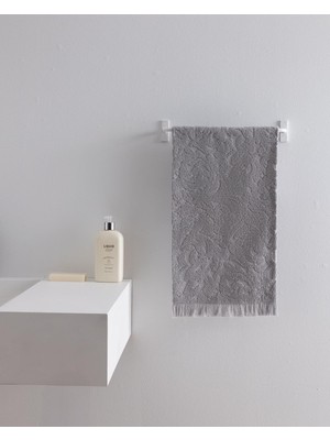 Vionna PAVOT%100 Pamuk Yüz Havlusu - Gri - 50X70 cm