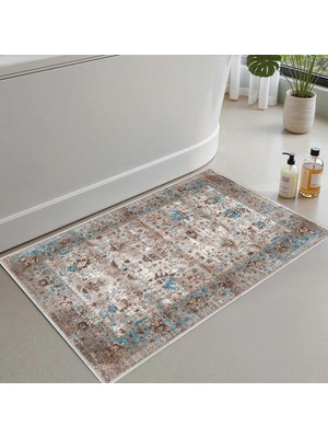 Vionna Monnhein 2'li Set Banyo Paspası, Yumuşak Banyo Halısı, Kaymaz Dot Tabanlı, Su Emici, Makinede Yıkanabilir - 40X60-50 x 80 cm