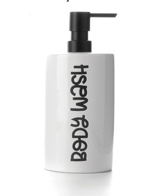 Vionna Seramik Banyo Dispenseri, 750 Ml, 4'lü Set, Şampuan ve Duş Jeli Pompalı Kapları, Beyaz (Beyaz 4)
