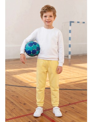 FullaModa 3 İplik Beli Lastikli Jogger Unisex Çocuk Eşofman Altı