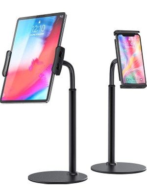Vionna Hobimtek Ht-45 Metal Cep Telefonu ve Tablet Standı Döner Başlıklı 360 Derece Döner 4,7-10,5 Inch Uyumlu