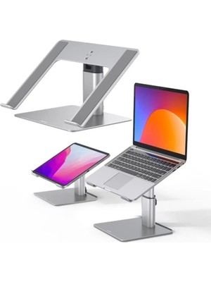 Vionna Masa Için Ayarlanabilir Dizüstü Bilgisayar Standı Asansörlü Laptop Standı 10-17.3 Inç Yükseklik Ayarlı Sehpa Macbook