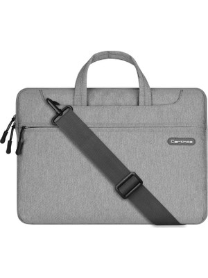 Vionna Cartinoe 13” Laptop Çantası – Suya Dirençli, Neopren & Polyester Koruma, Darbe Emici Astarlı Evrak/sarj Bölmeli, Taşıma Saplı & Omuz Askılı Gri