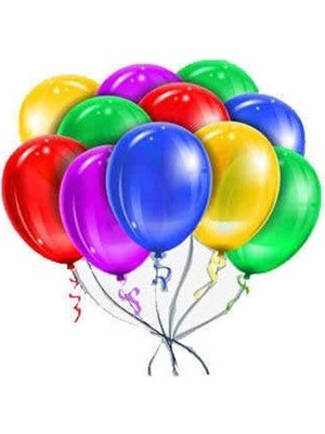 Hepta Collection Benim - Metalik Karışık Renkli Balon 12 Inch 5 Adet
