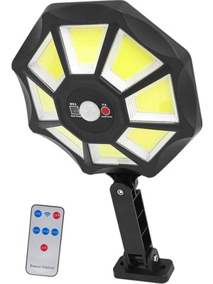 ZB-168B Kumandalı 3 Kademeli 168 Cob Ledli Sensörlü Beyaz Solar Aydınlatma