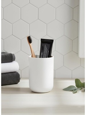 Plastik Diş Fırçalık – 7,5×10 Cm, Macunluk, Banyo Düzenleyici - Brasil Model
