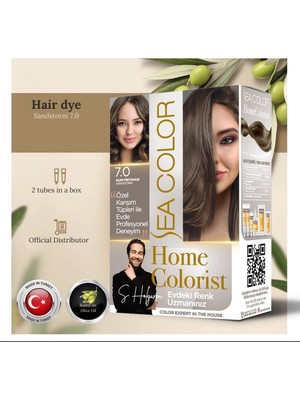 Vionna Sea Color Home Colorist Set Saç Boyası 7.0 Kum Fırtınası Sandstorm