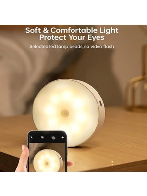 Sensörlü USB Şarjlı Lamba LED Işık Sensörlü Lamp Gece Lambası Hareket Sensör LED Sensör Lamba