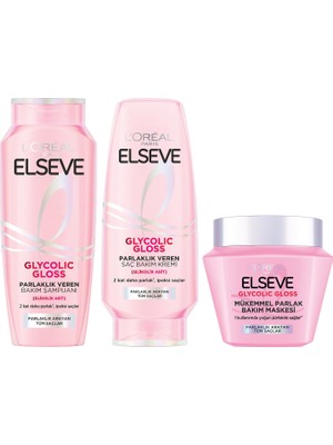 Vionna Elseve Glycolic Gloss Mükemmel Parlaklık Veren Saç Bakım Rutin Set