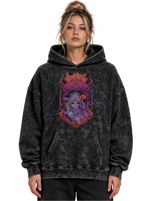 Sevbano Bring Me The Horizon Rock Metal Müzik Grubu Baskılı Unisex Oversize Yıkamalı Hoodie Sweatshirt