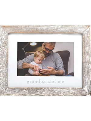 Vionna Pearhead Grandpa & Me Keepsake Rustik Resim Çerçevesi, Babalar Günü Hediyesi Büyükbaba Için Eskitilmiş