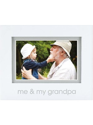 Vionna Pearhead Me And My Grandpa Sentiment Bebek Resim Çerçevesi, Bebek Hatırası Fotoğraf Çerçevesi, Cinsiyetsiz Bebek Kreş Dekoru, Büyükanne ve Büyükbaba Hediyesi, Beyaz