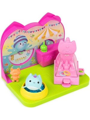 Vionna Gabby's Dollhouse Deluxe Room Oyun Seti, Yavru Deniz Gergedanı, Mobilya Parçaları ve Tematik Aksesuarlar ile Parti Odası, 3 Yaş ve Üzeri