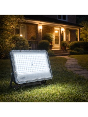 Vionna Ecolite 100W LED Projektör 8000 Lümen IP66 Su Geçirmez Dış Mekan Floodlight Bahçe Duvar Otopark Aydınlatma 220 Volt (Beyaz Işık 6500K)