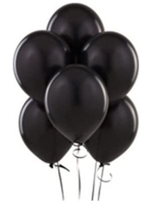 Hepta Collection Benim - Metalik Siyah Balon 12 Inch 5 Adet