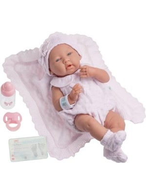 Vionna Berenguer Baby-Puppe In Rosa Strickstrampler Mit Decke, Vinyl, Mädchen